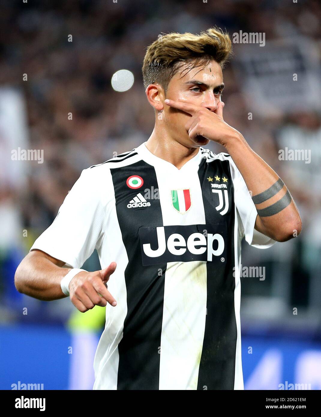 Juventus' Paulo Dybala celebrates scoring his side's second goal
