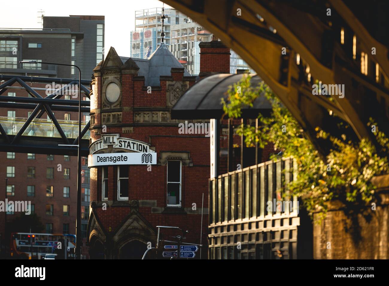 Manchester city centre in lockdown during the Coronavirus pandemic 2020 Stock Photo