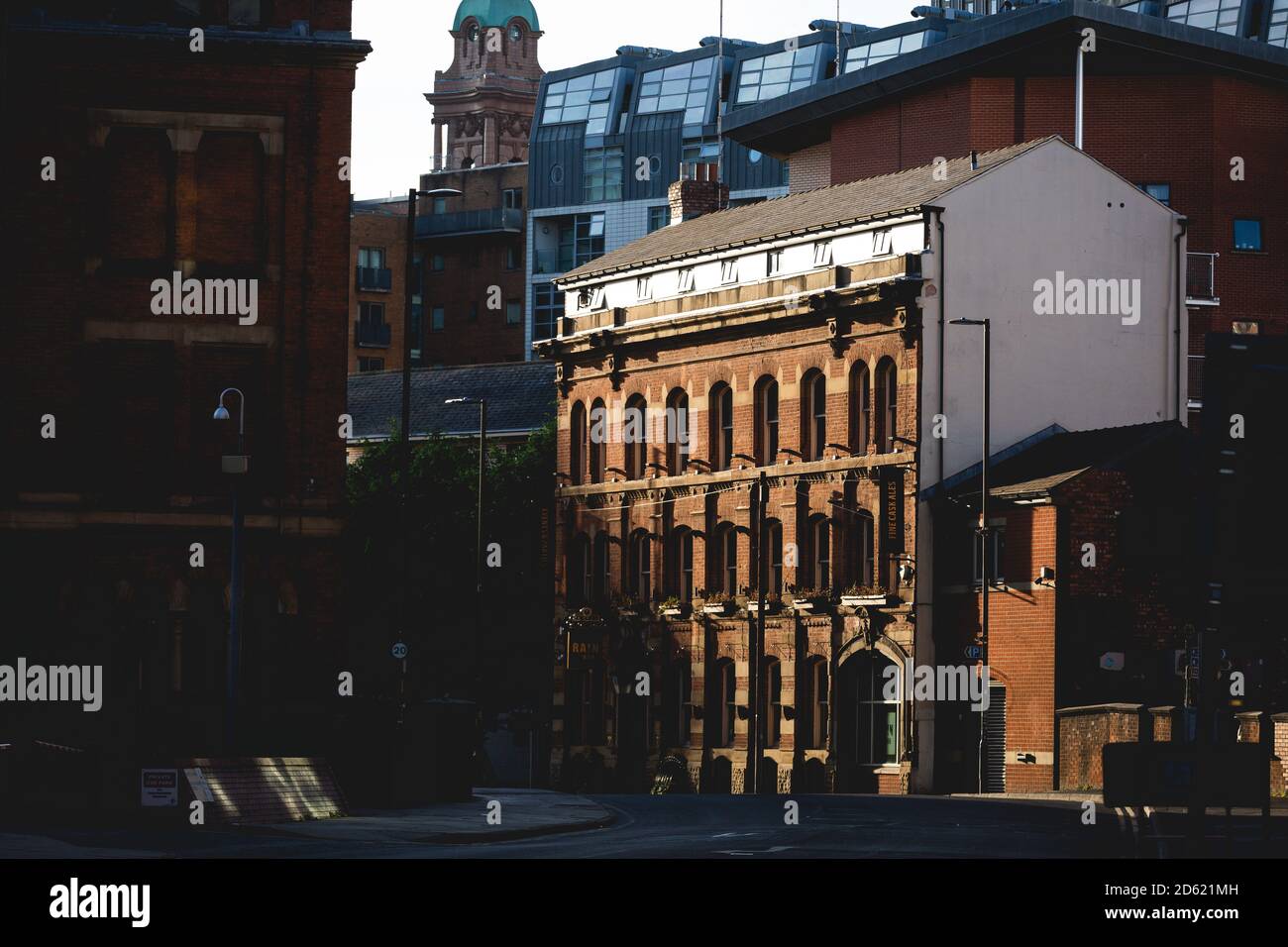 Manchester city centre in lockdown during the Coronavirus pandemic 2020 Stock Photo