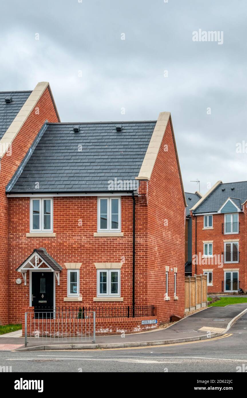 New housing on brownfield site in King's Lynn.  Former site of demolished Pilot cinema.  DETAILS IN DESCRIPTION. Stock Photo