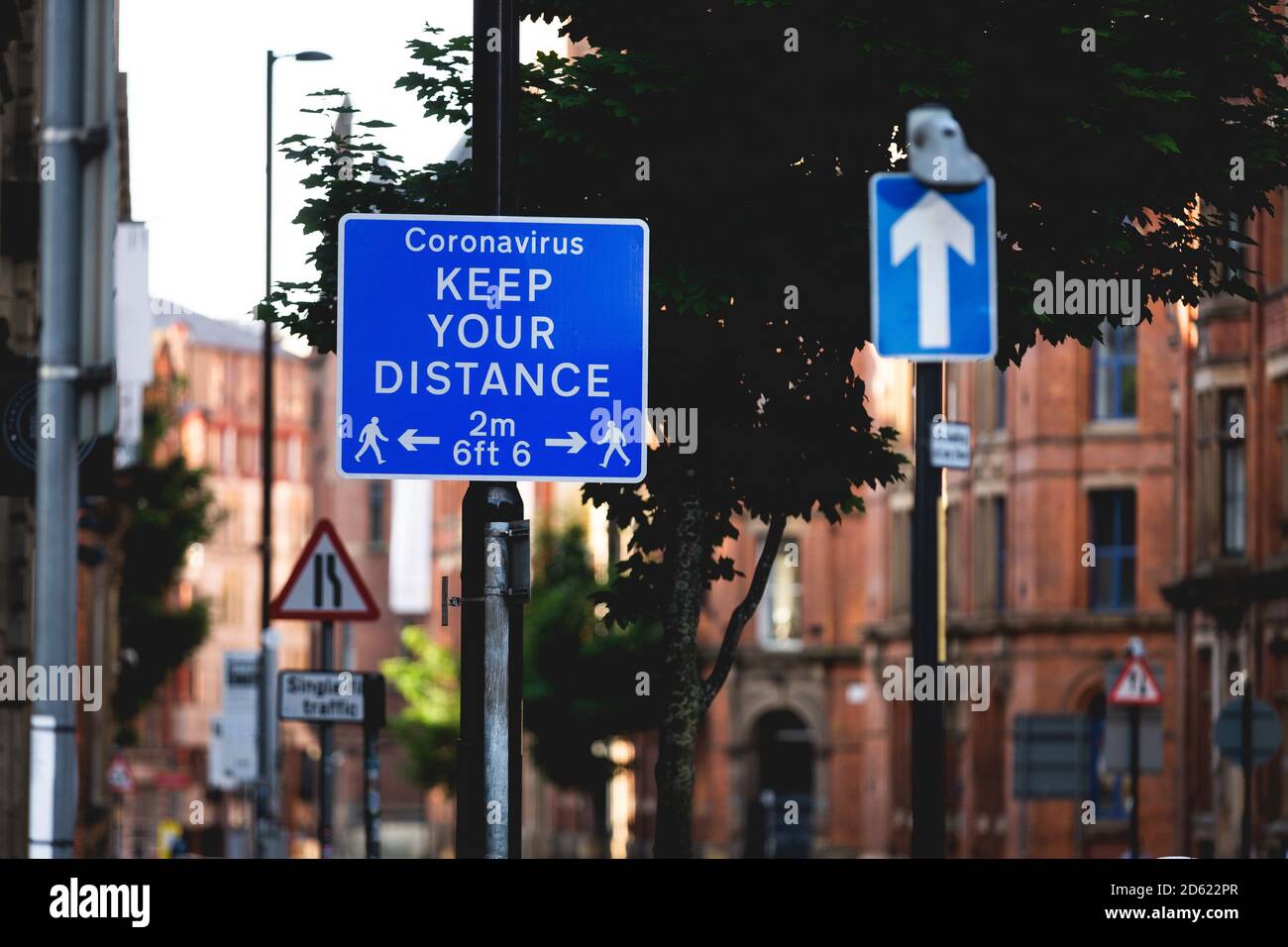 Manchester city centre in lockdown during the Coronavirus pandemic 2020 Stock Photo