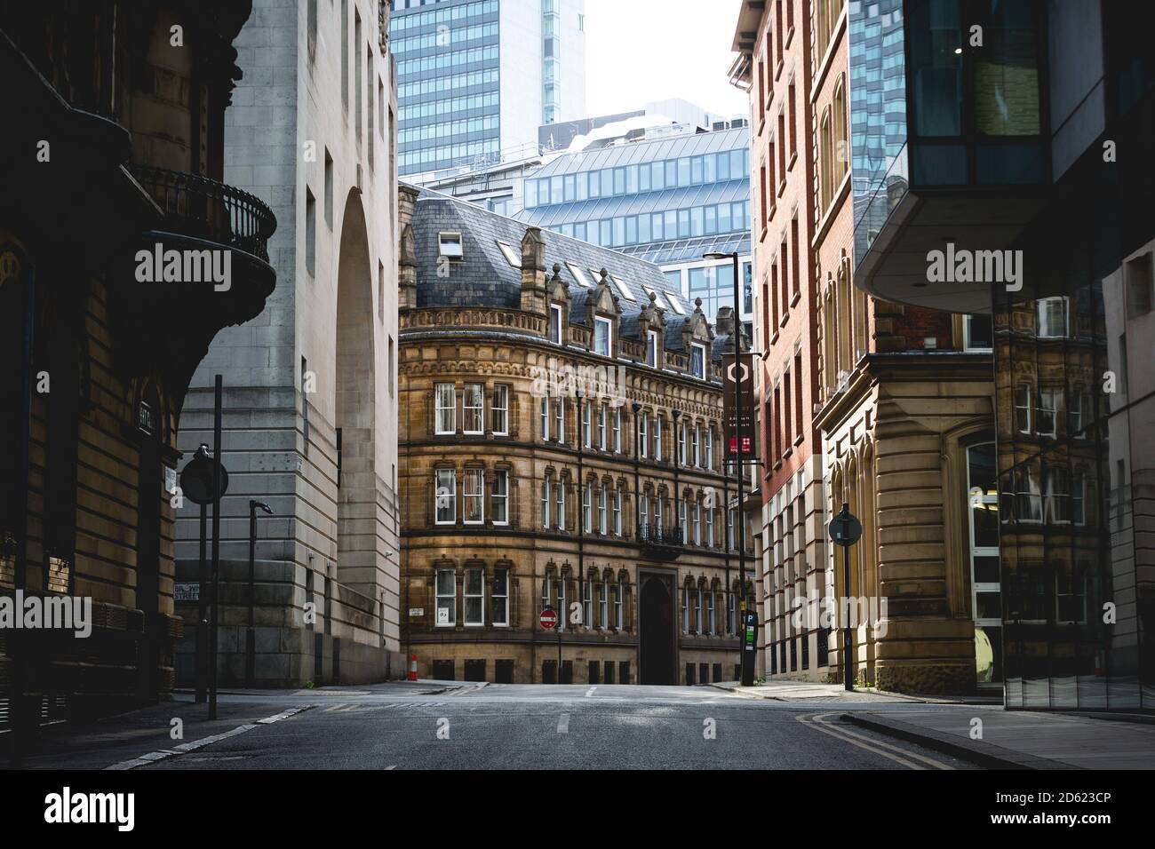 Manchester city centre in lockdown during the Coronavirus pandemic 2020 Stock Photo