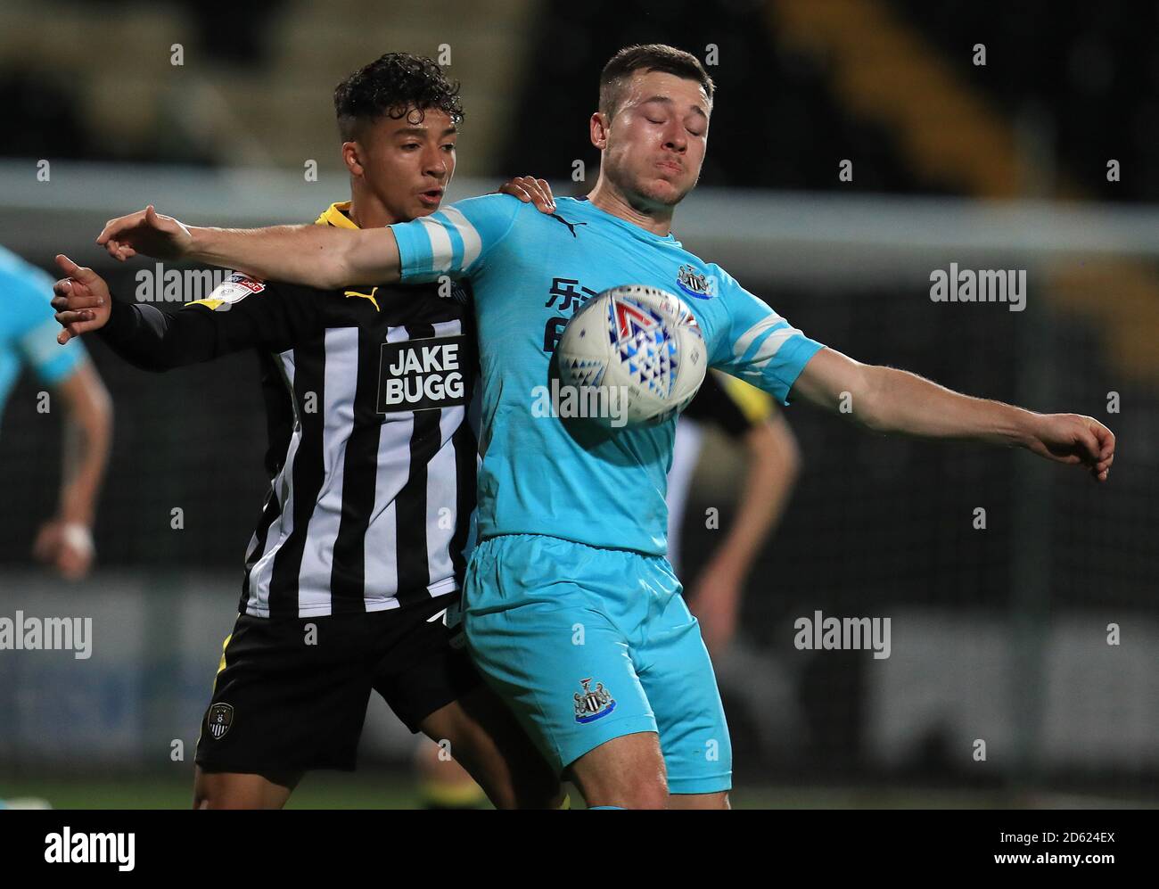 Notts County's Tyreece KennedyWilliams (left) and Newcastle United U21