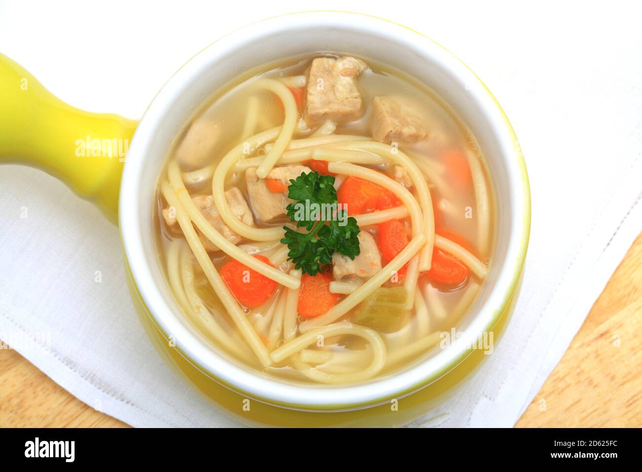 Chicken Noodle Soup Stock Photo Alamy