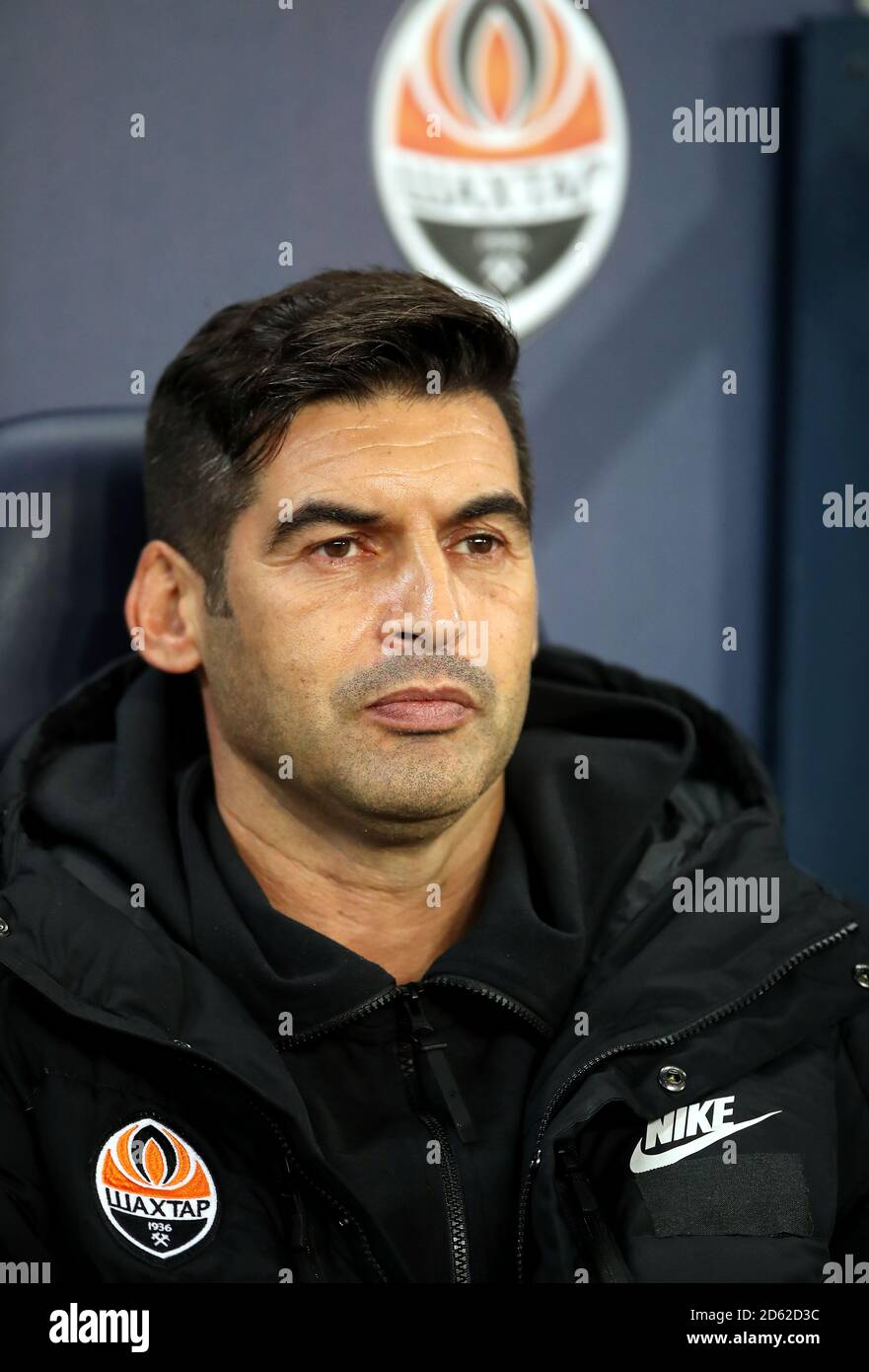 Shakhtar Donetsk head coach Paulo Fonseca during the game Stock Photo -  Alamy