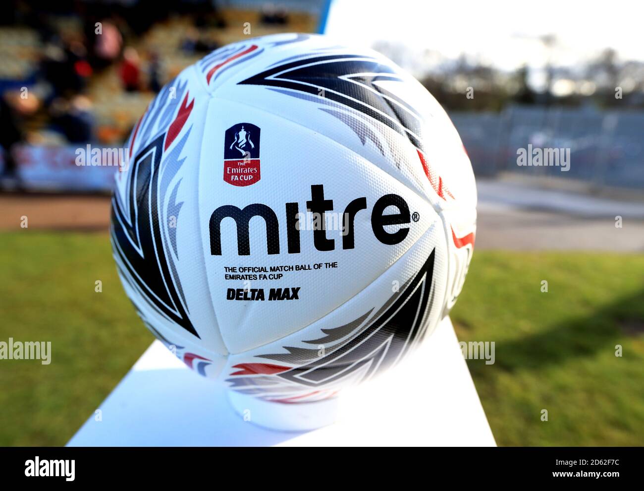 Official Mitre match ball of the Emirates FA Cup Stock Photo - Alamy