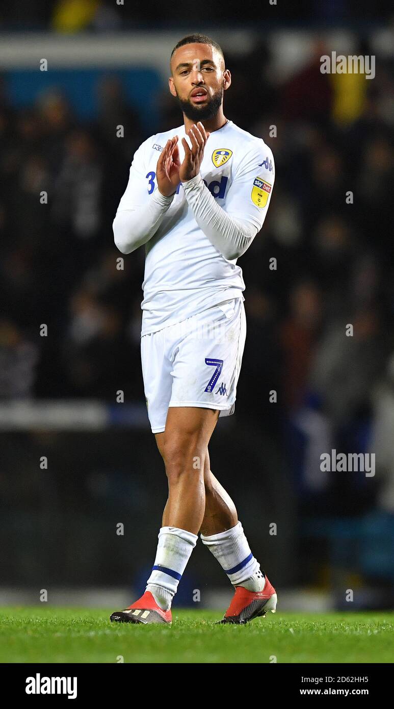 First goal scorer Leeds United's Kemar Roofe Stock Photo Alamy