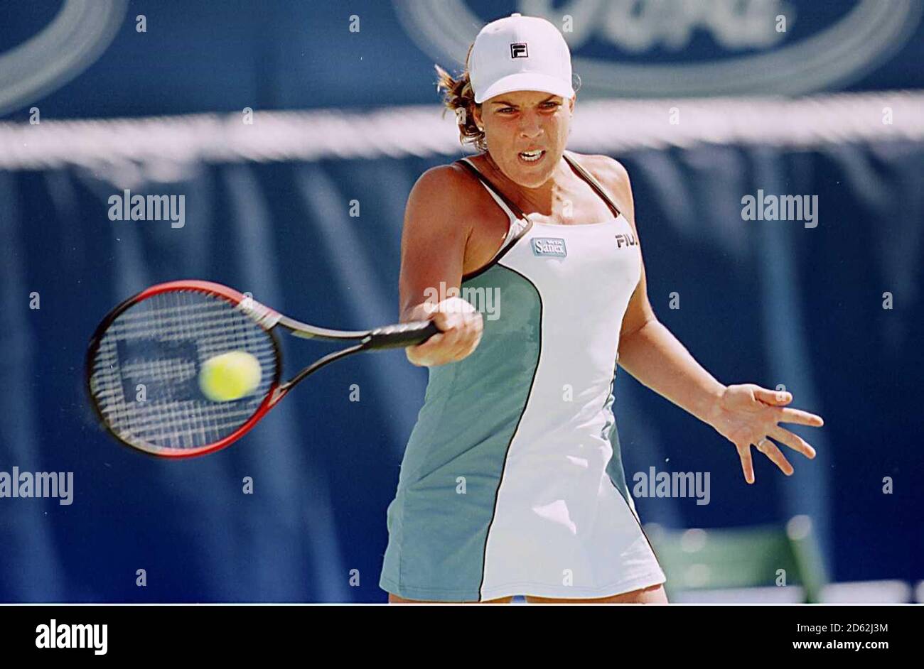 Jennifer Capriati in action during her victory over Virginia Ruano Pascual Stock Photo