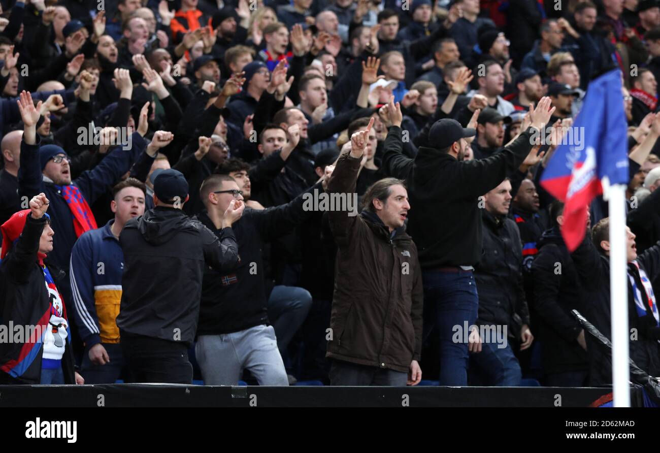Fans Offering Support Fans in the stands show their support Stock Photo - Alamy