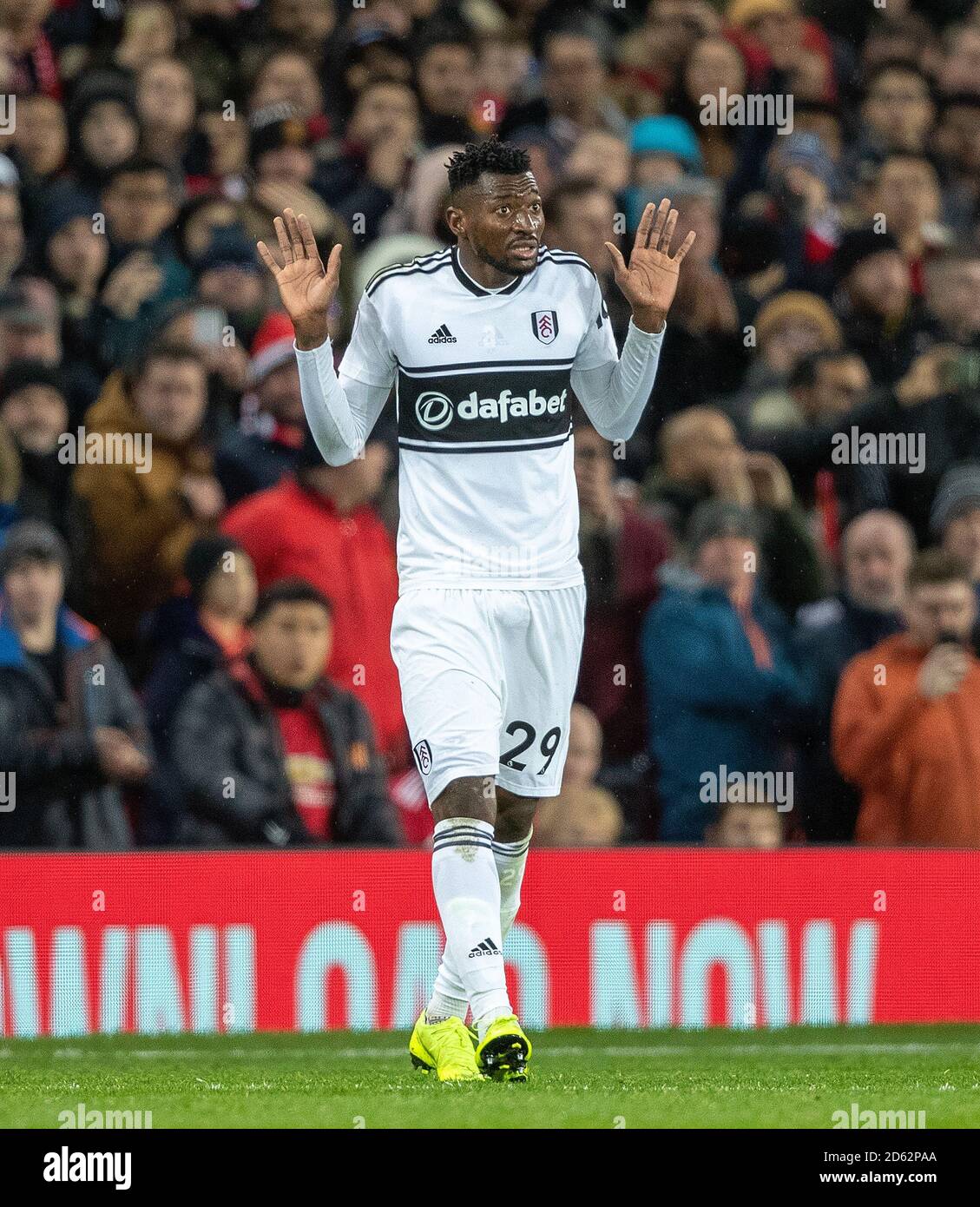 Fulham S Andre Frank Zambo Anguissa Walks From The Pitch After Red Card Stock Photo Alamy