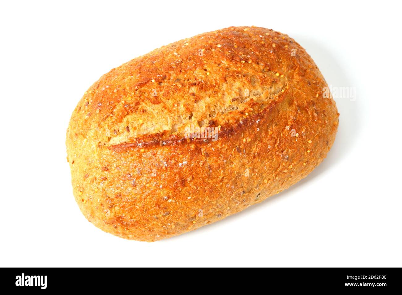 Wholegrain bread isolated on white background Stock Photo