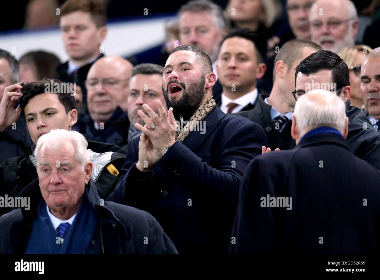 Tony Bellew in the stands Stock Photo