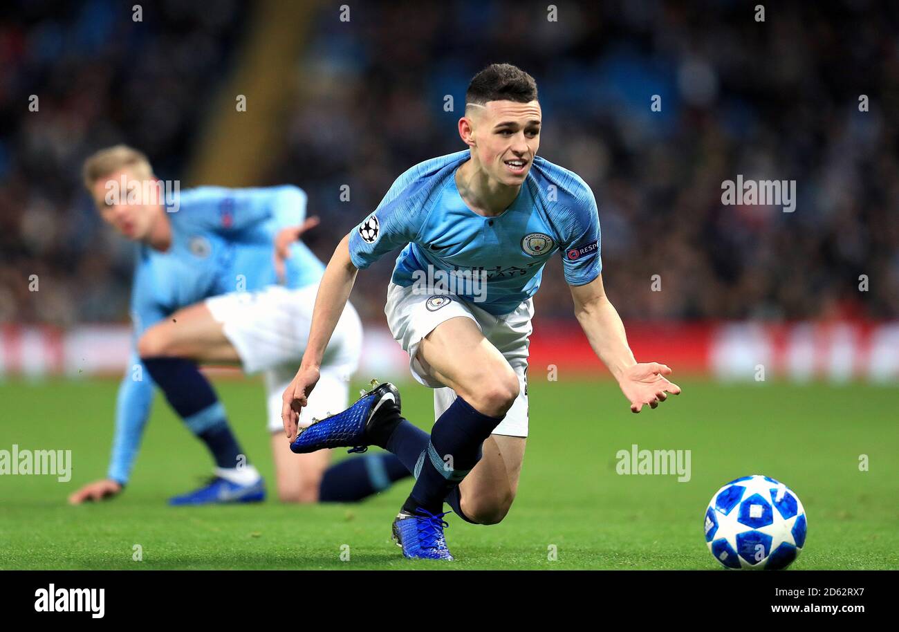 Manchester City's Phil Foden in action Stock Photo
