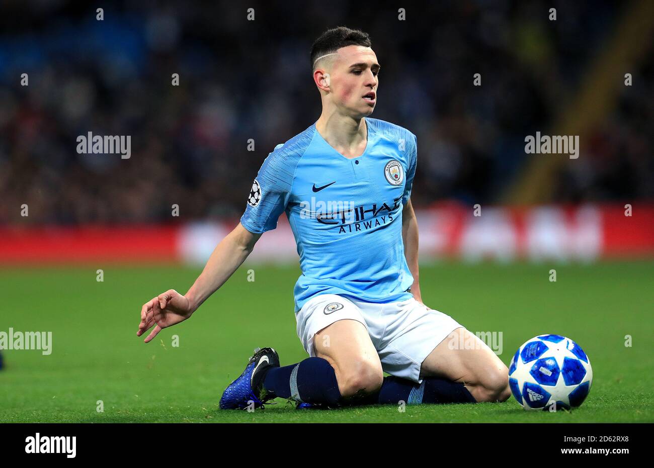 Manchester City's Phil Foden in action Stock Photo