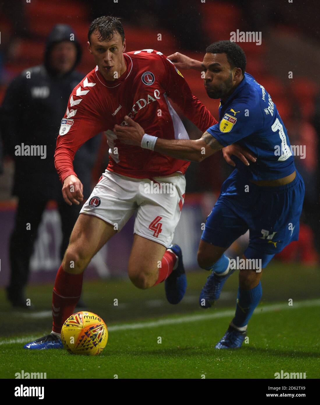 Charlton Athletic's Krystian Bielik And AFC Wimbledon's Andy Barcham ...