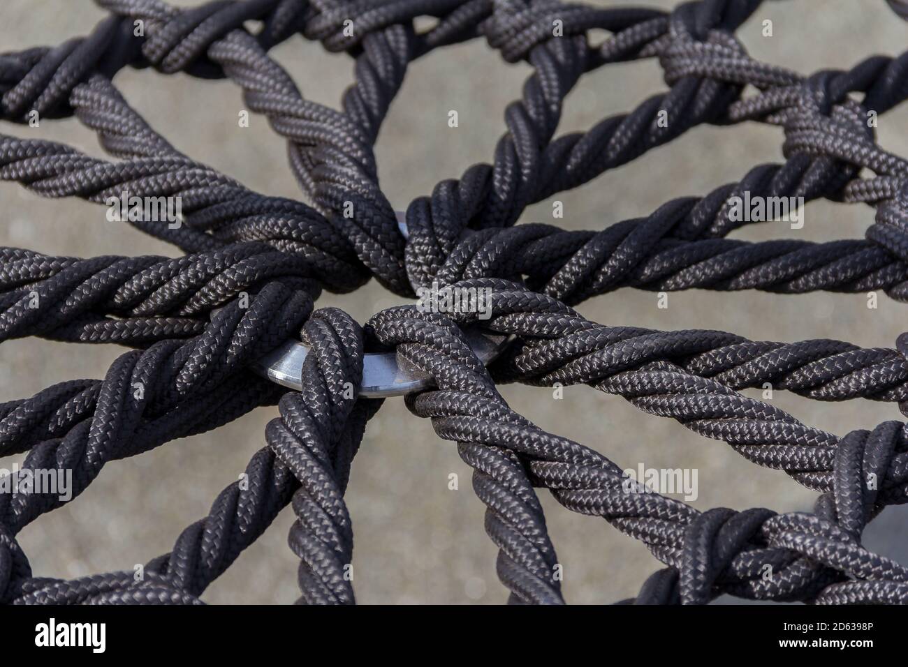 Braided rope background. Hand weaving rope with patterns. DIY and