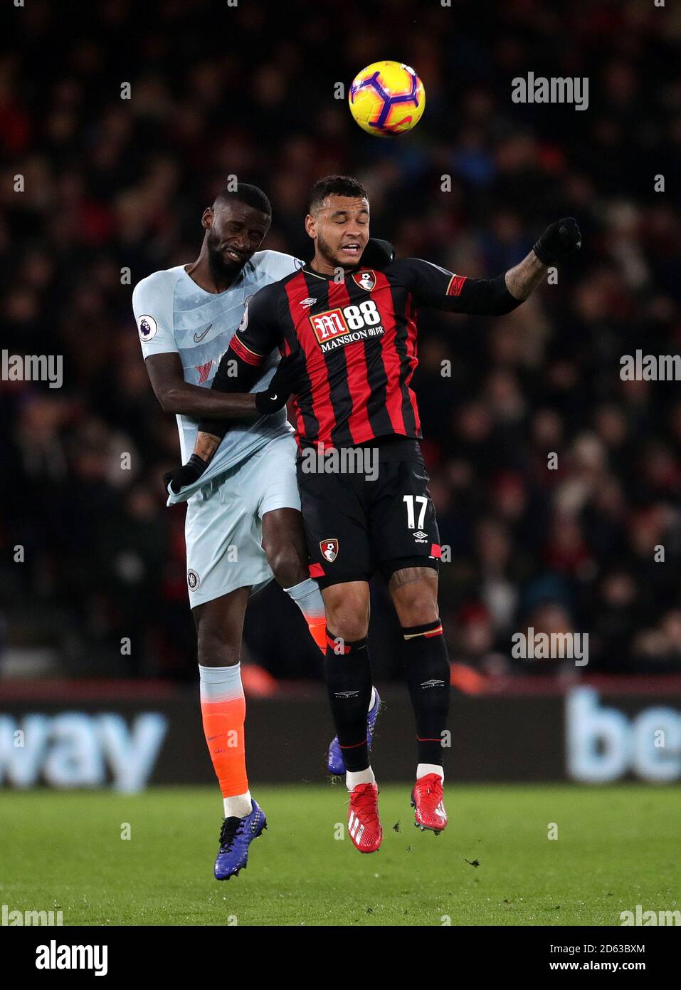 Joshua Rudiger Chelsea's Antonio Rudiger (left) and AFC Bournemouth's Joshua King ...