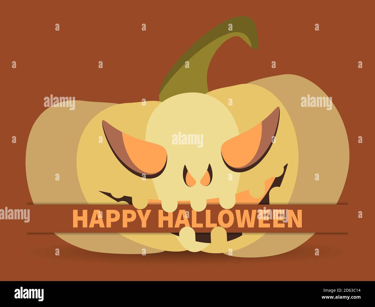 Happy Halloween, October 31st. Festive pumpkin, evil scary face. Design ...