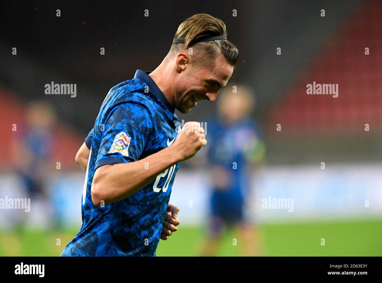 Soccer Football Uefa Nations League League B Group 2 Slovakia V Israel City Arena Trnava Trnava Slovakia October 14 2020 Slovakia S Robert Mak Celebrates Scoring Their Second Goal Reuters Radovan Stoklasa Stock Photo Alamy