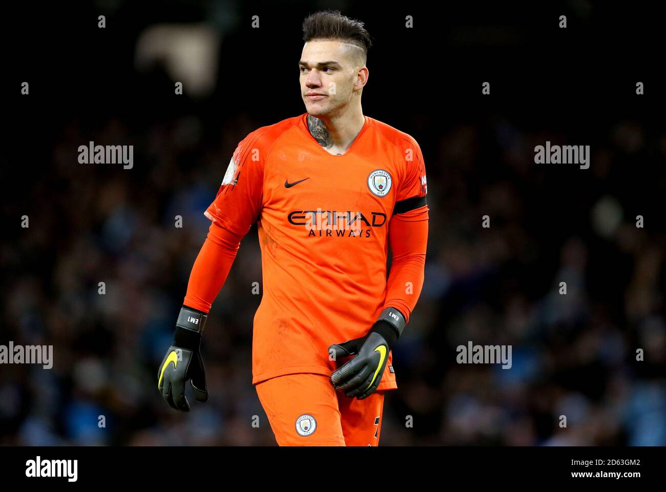 Manchester City goalkeeper Ederson in 