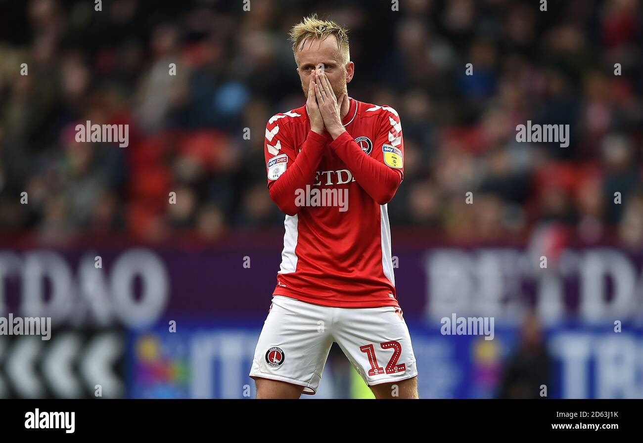 Charlton Athletic's Ben Reeves rues a missed chance Stock Photo - Alamy