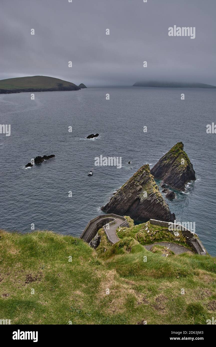 Coastline on Dingle Peninsula, Ireland. Rock formation on Dingle Peninsula, Ireland. Stock Photo