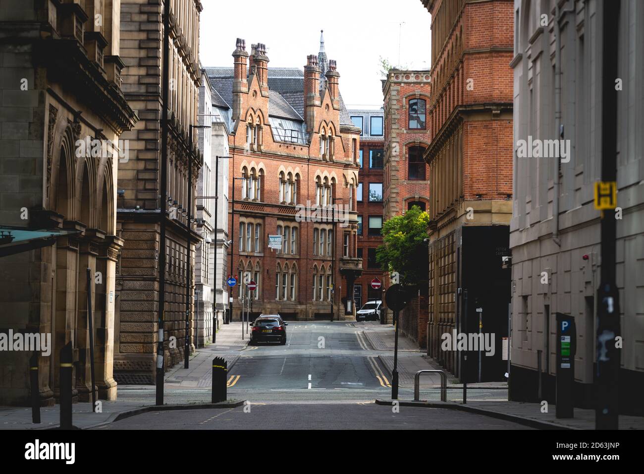 Manchester city centre in lockdown during the Coronavirus pandemic 2020 Stock Photo