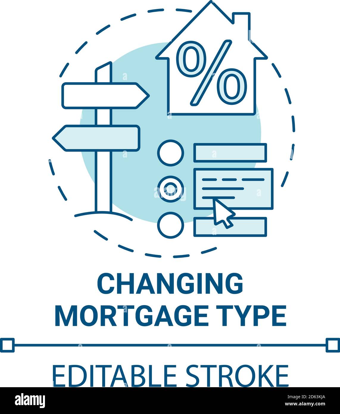 Changing mortgage type concept icon Stock Vector Image & Art - Alamy