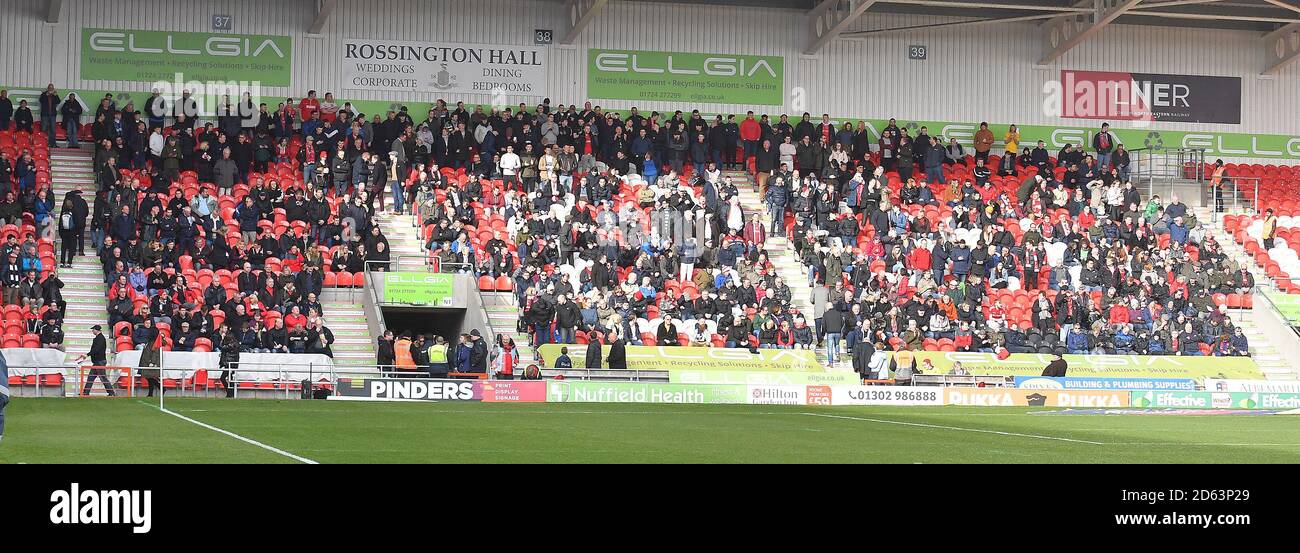 The away fans Stock Photo Alamy