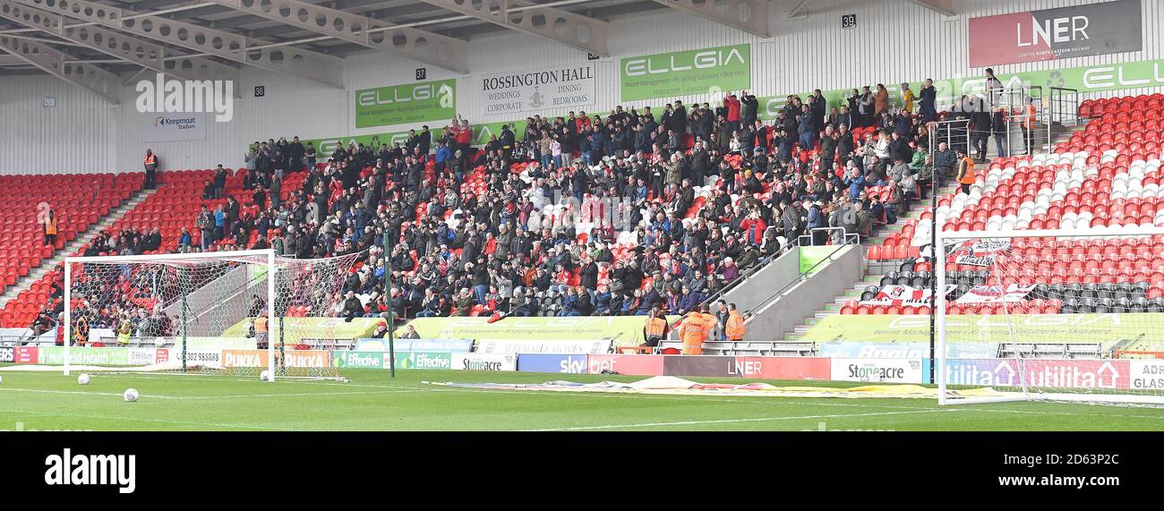 The away fans Stock Photo Alamy
