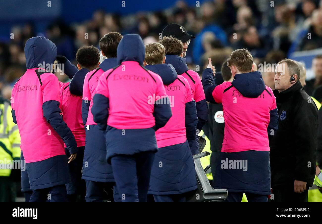 General View Of Liverpool Manager Jurgen Klopp Speaking To The Players During The Liverpool Training Session At Besiktas Park Istanbul Stock Photo Alamy