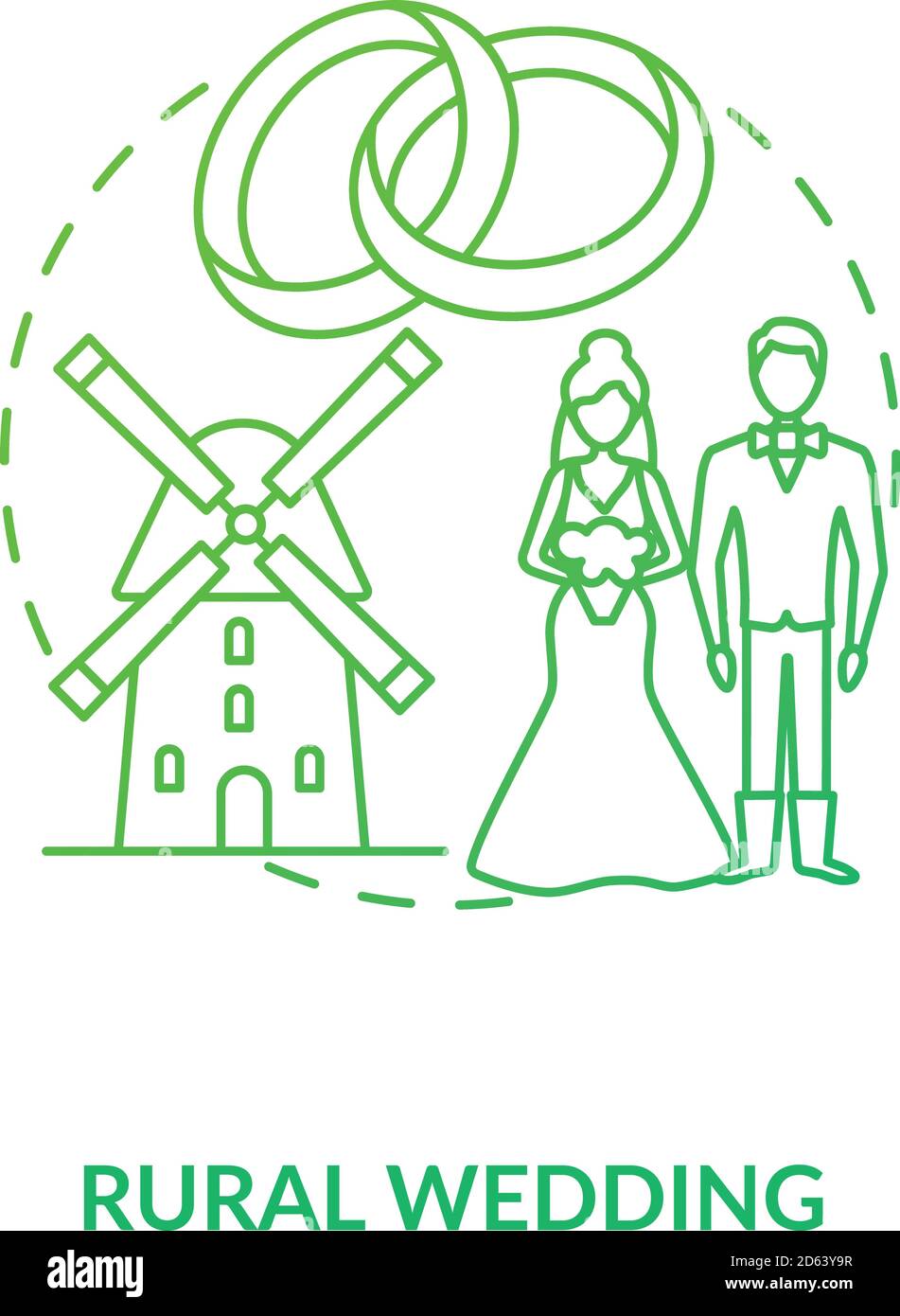 Rural wedding concept icon Stock Vector Image & Art - Alamy
