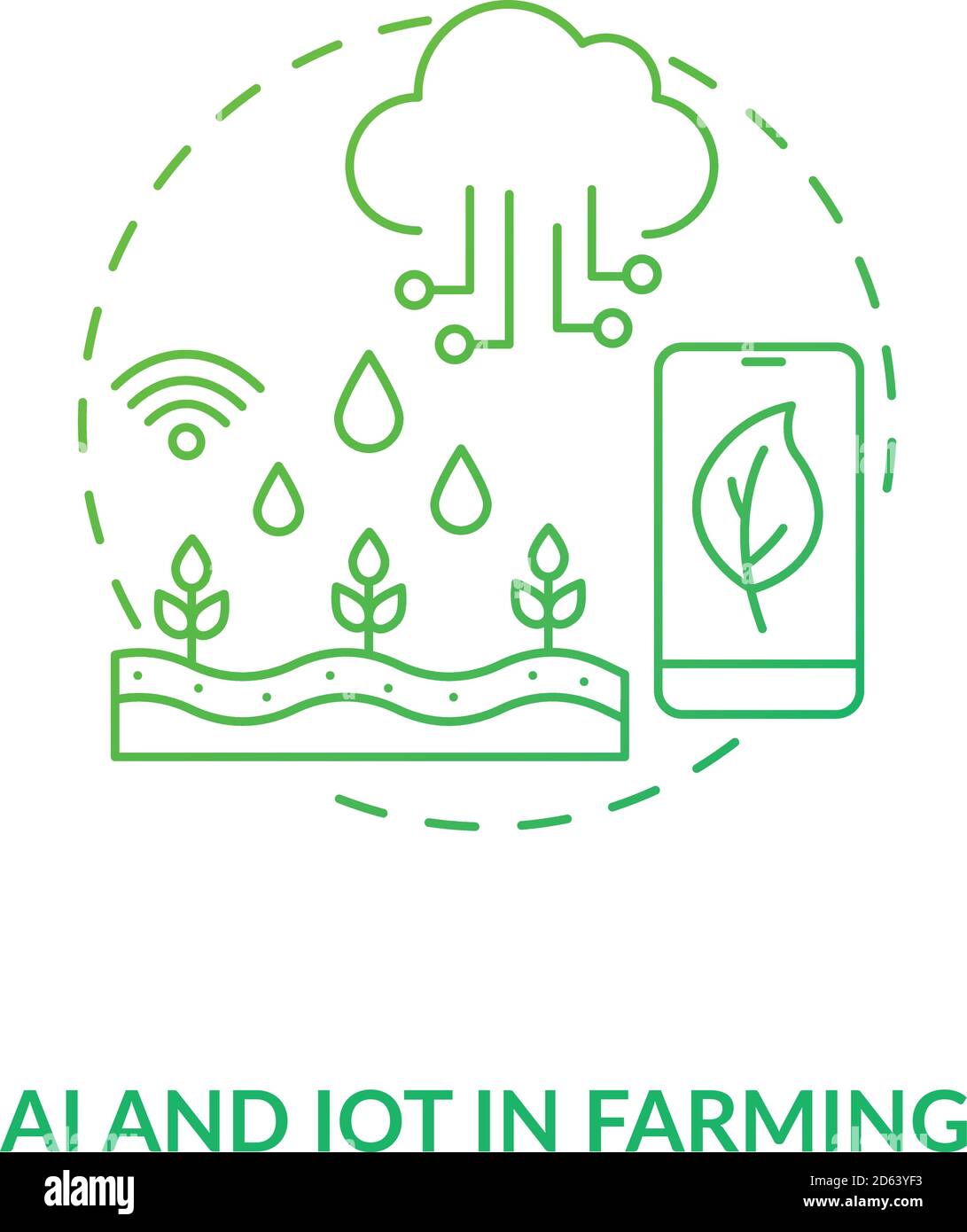 AI and IoT in farming concept icon Stock Vector Image & Art - Alamy