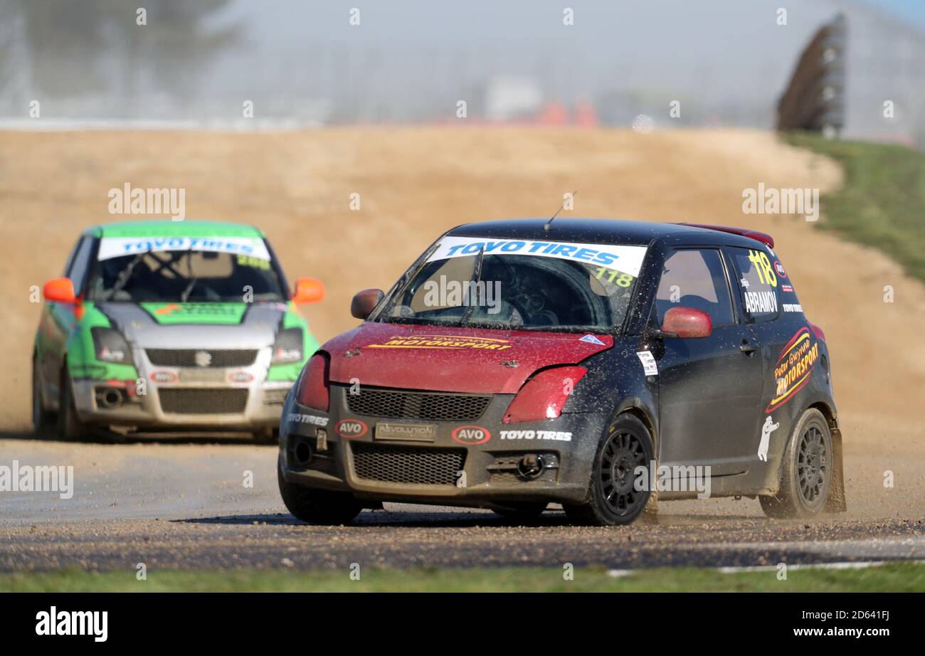 Tom Hensen racing in the Swift Sport Rallycross Championship Stock ...