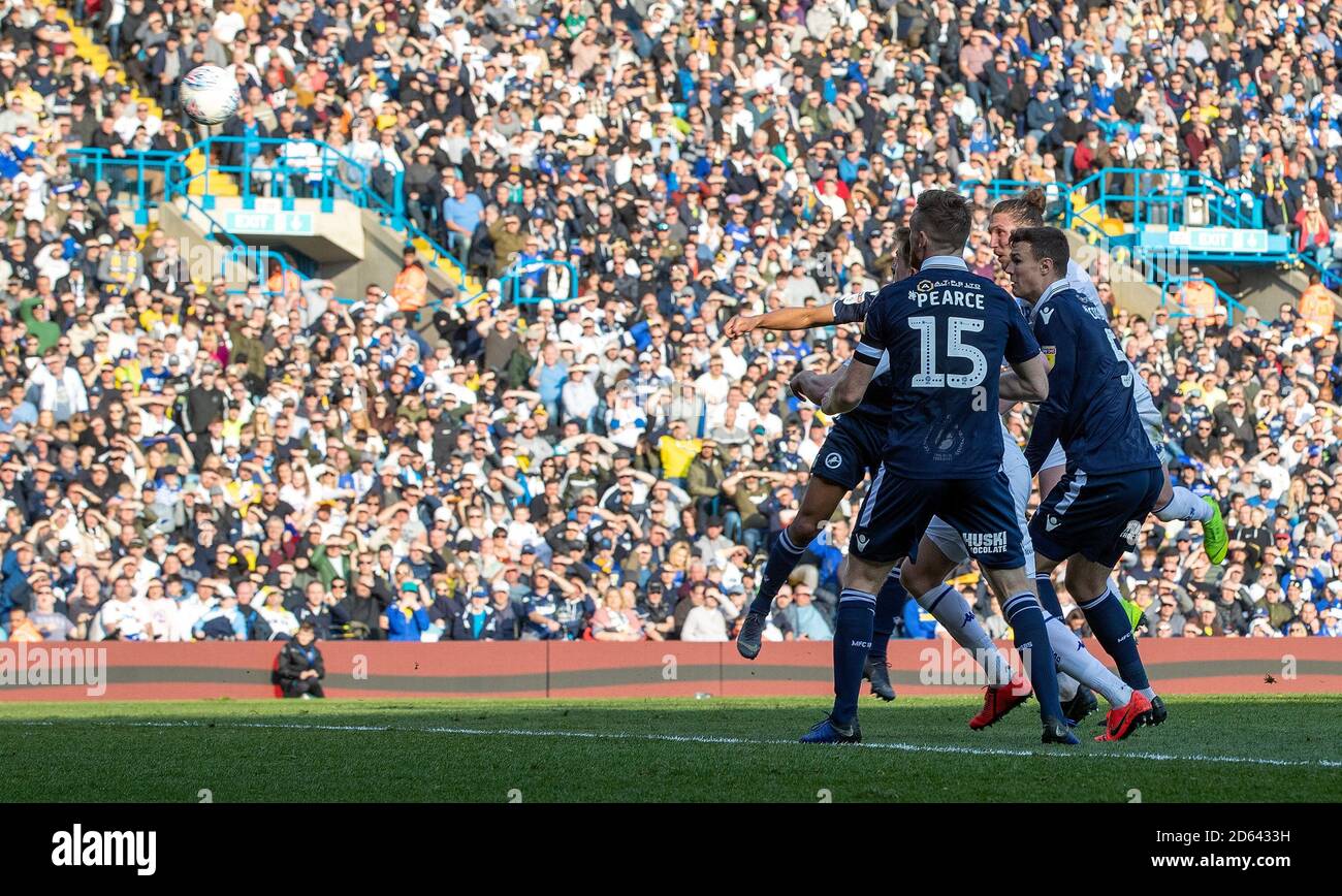 Leeds united Luke Ayling (right hidden) scores against Millwall Stock ...