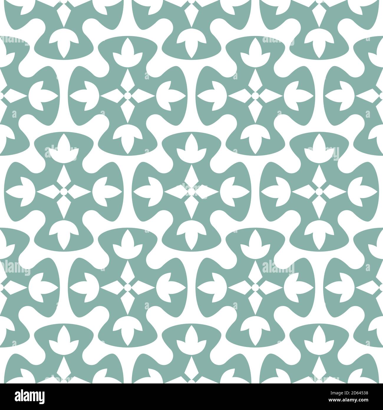 Blue seamless vector geometric oriental style pattern background. Stock Vector