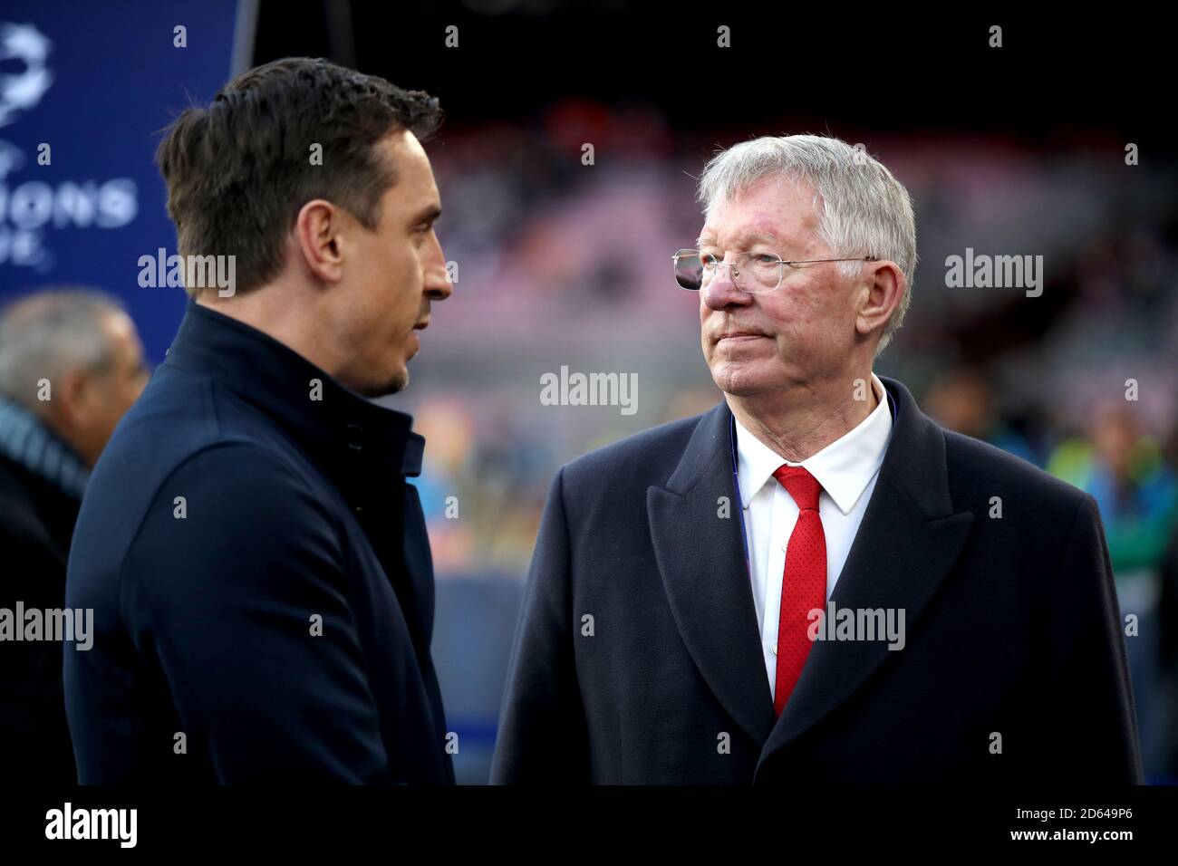 Gary Neville And Sir Alex Ferguson High Resolution Stock Photography ...