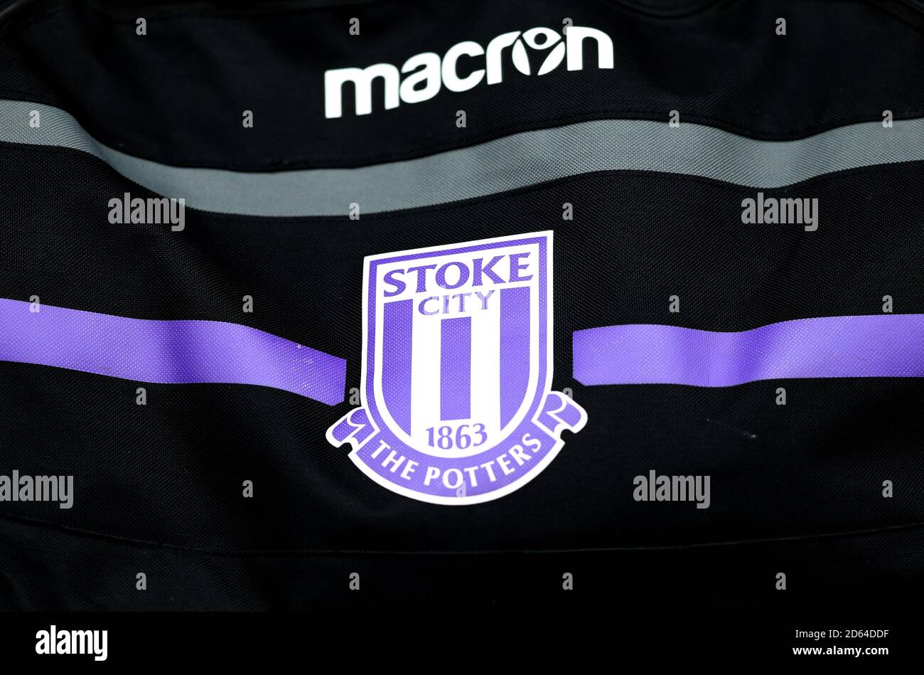 A general view of a Stoke City badge on a bag Stock Photo Alamy
