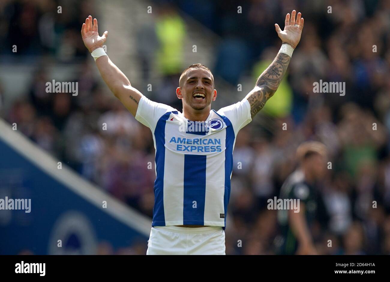 Brighton & Hove Albion's Anthony Knockaert celebrates scoring his sides first goal of the match Stock Photo