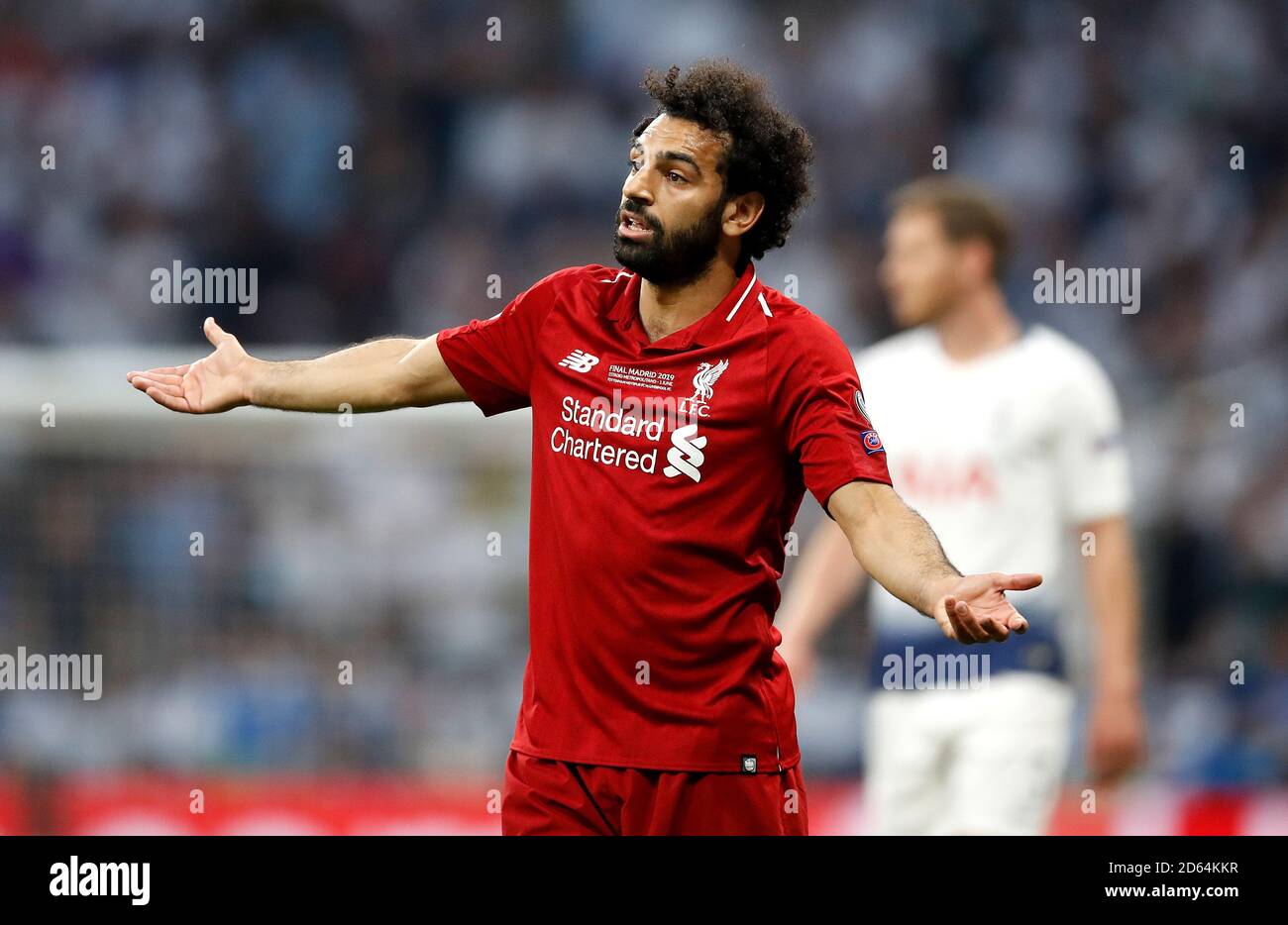 Liverpool's Mohamed Salah during the UEFA Champions League Final at the Wanda Metropolitano, Madrid. Stock Photo