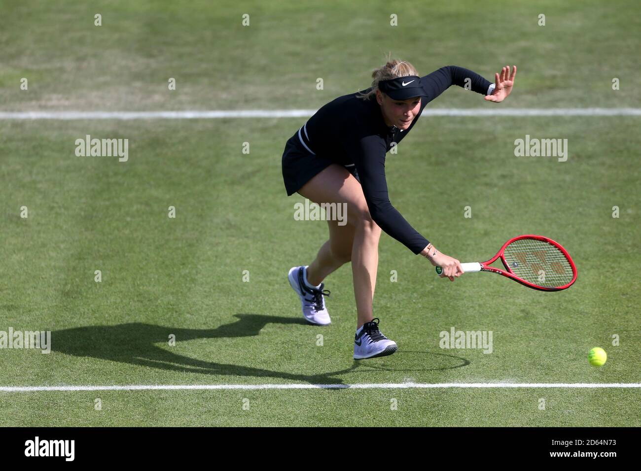 Croatia's Donna Vekic against France's Caroline Garcia in the women's singles final during day nine of the Nature Valley Open at Nottingham Tennis Centre. Stock Photo