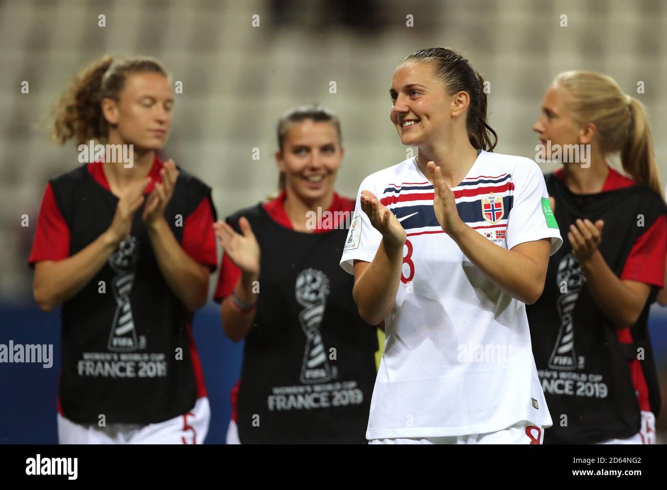 Norway's Vilde Risa celebrates their win after the final whistle Stock ...