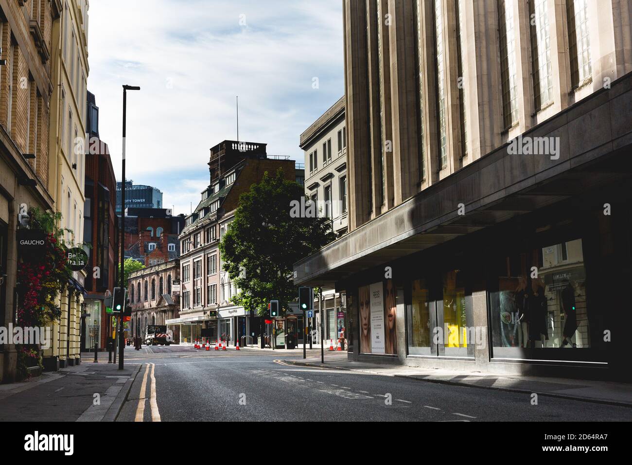 Manchester city centre in lockdown during the Coronavirus pandemic 2020 Stock Photo
