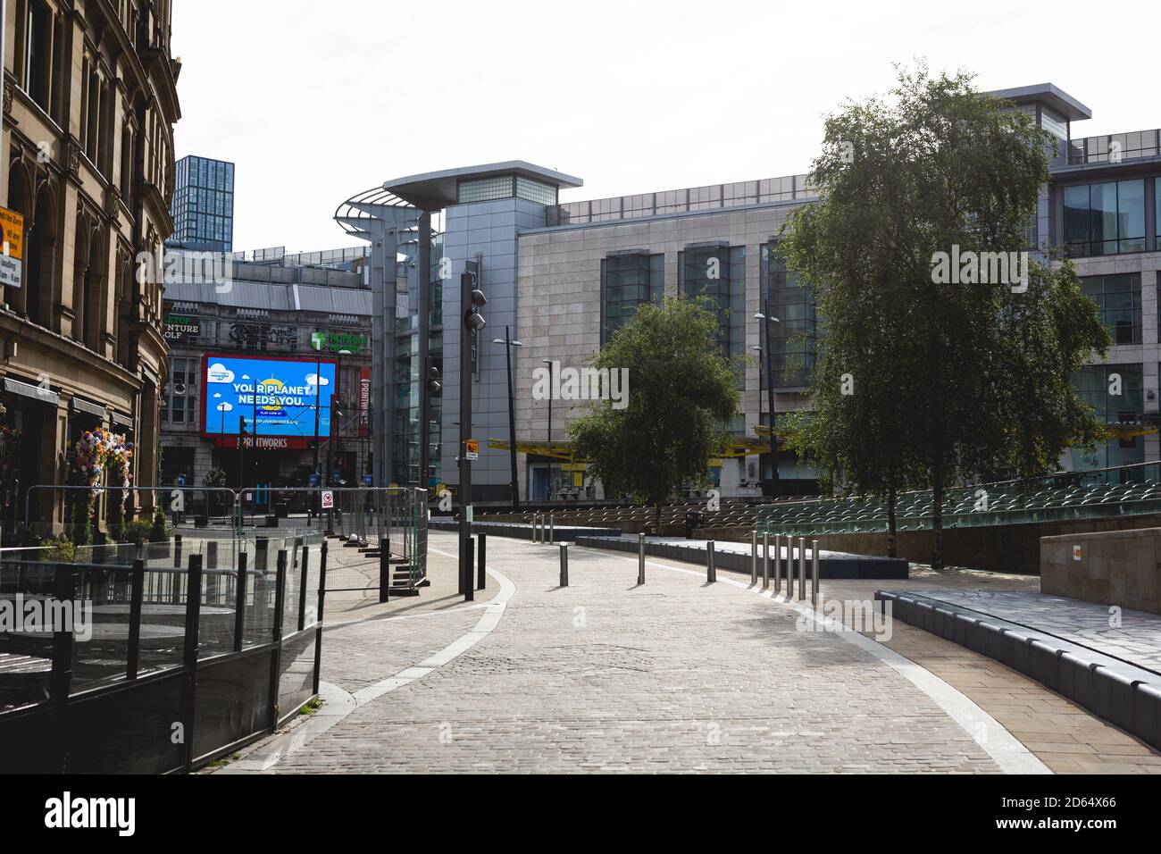 Manchester city centre in lockdown during the Coronavirus pandemic 2020 Stock Photo