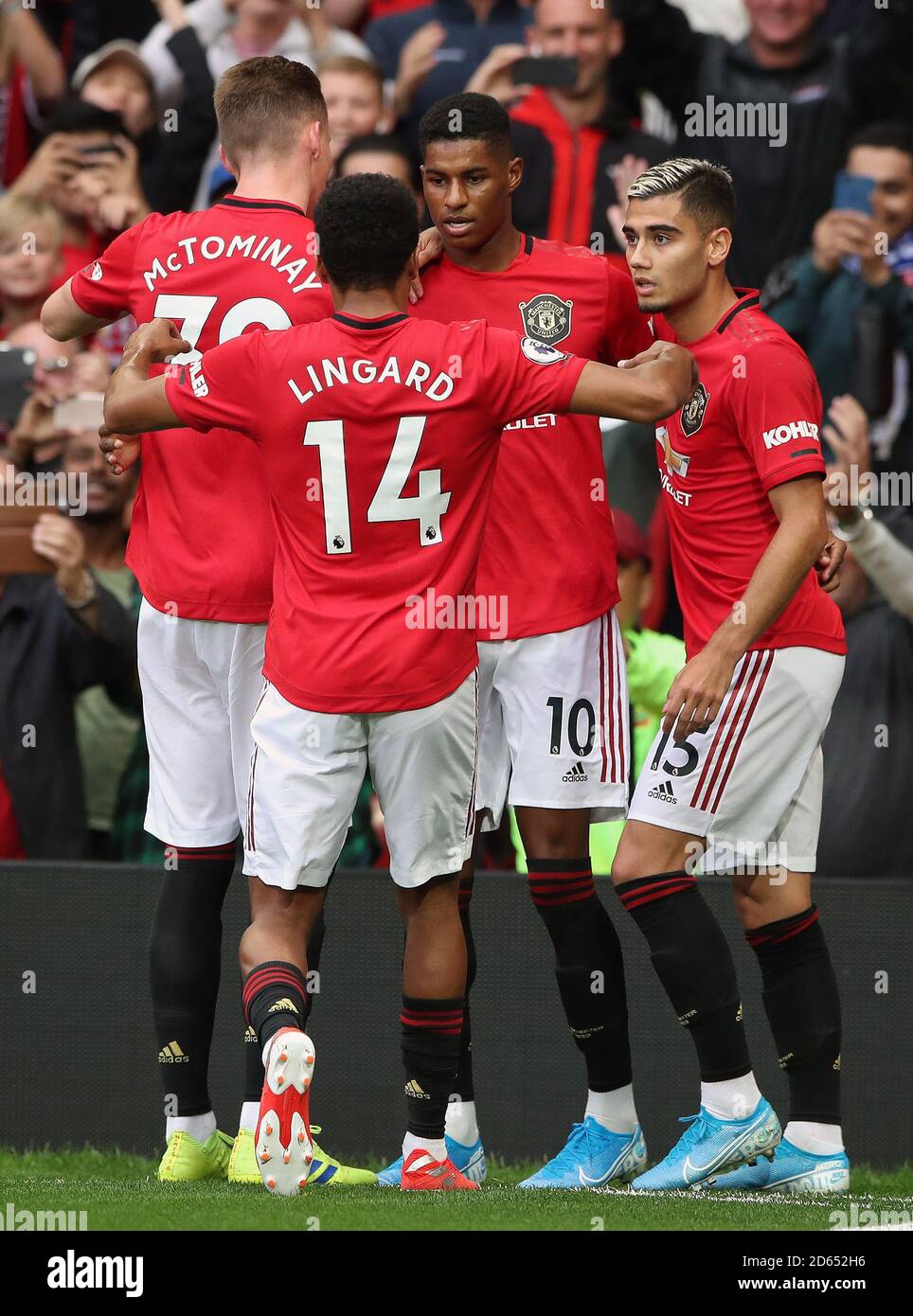 Marcus Rashford Side Manchester United's Marcus Rashford (centre) celebrates his side first ...