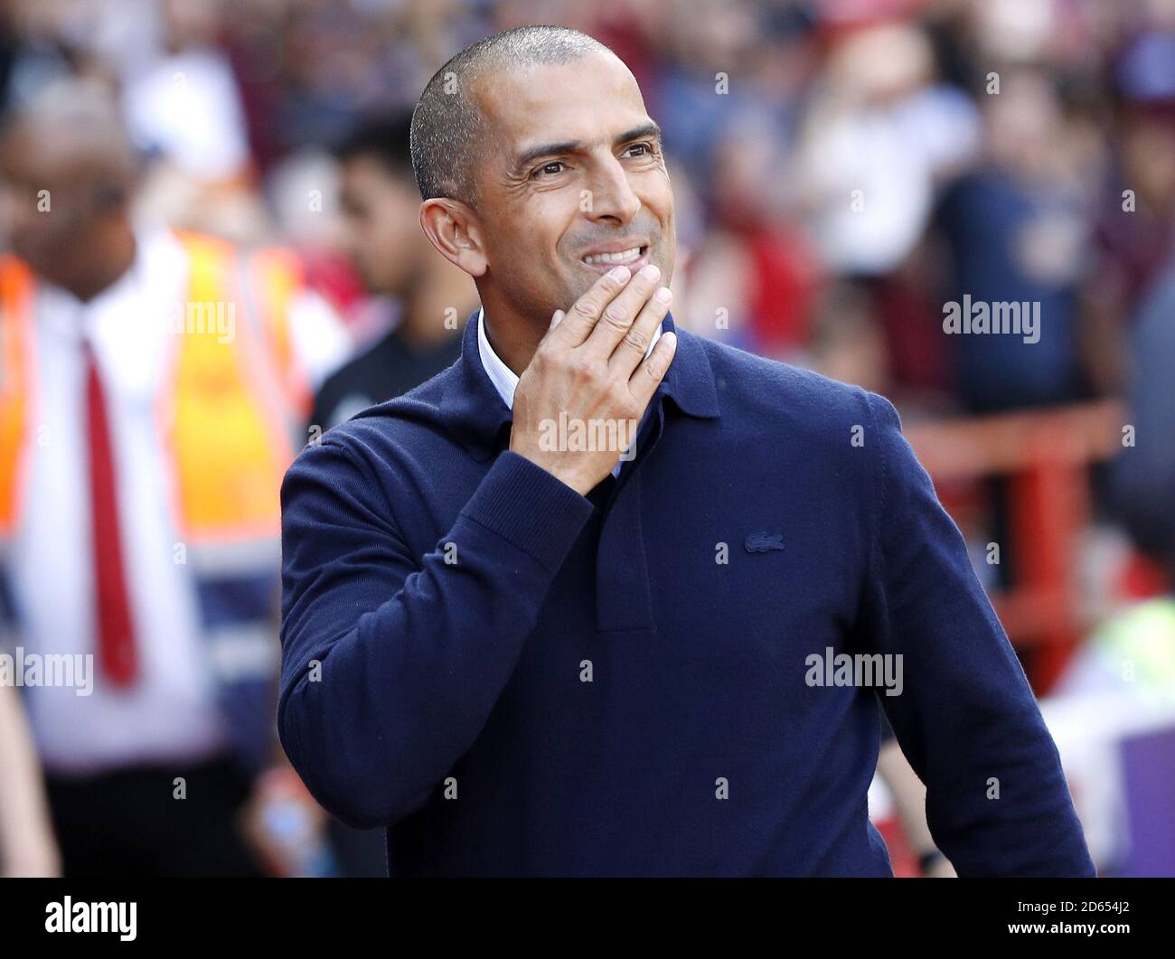 Nottingham Forest Manager Sabri Lamouchi Prior To Kick off Stock Photo nottingham-forest-manager-sabri-lamouchi-prior-to-kick-off-stock-photo