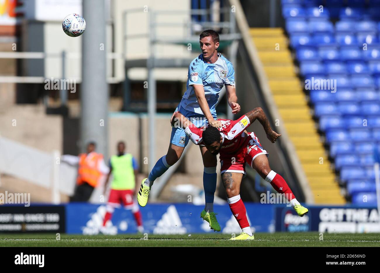 Coventry City's goal scorer Dom Hyam and Gillingham's Alex Jakubiak