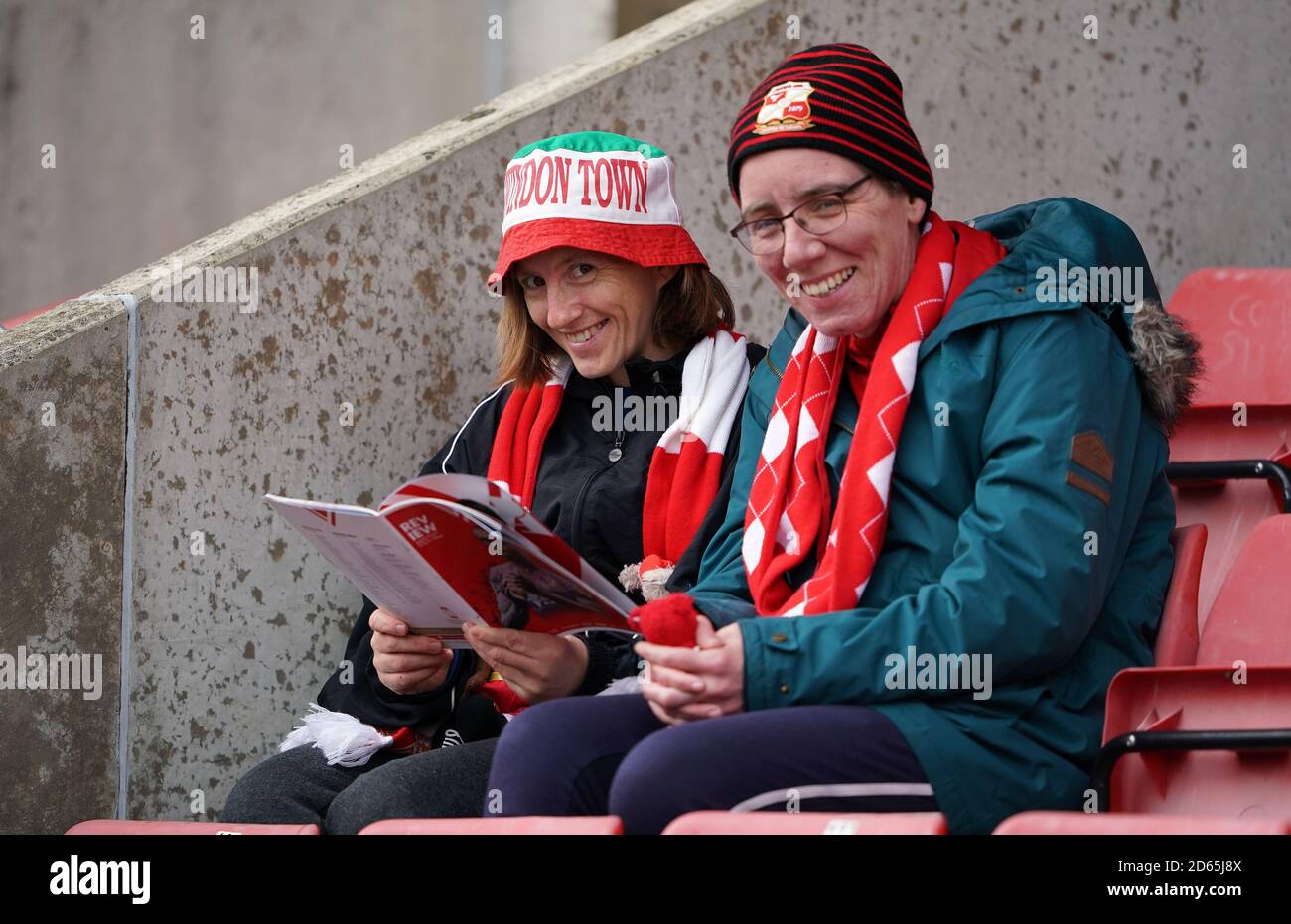 Swindon Town fans before the match 