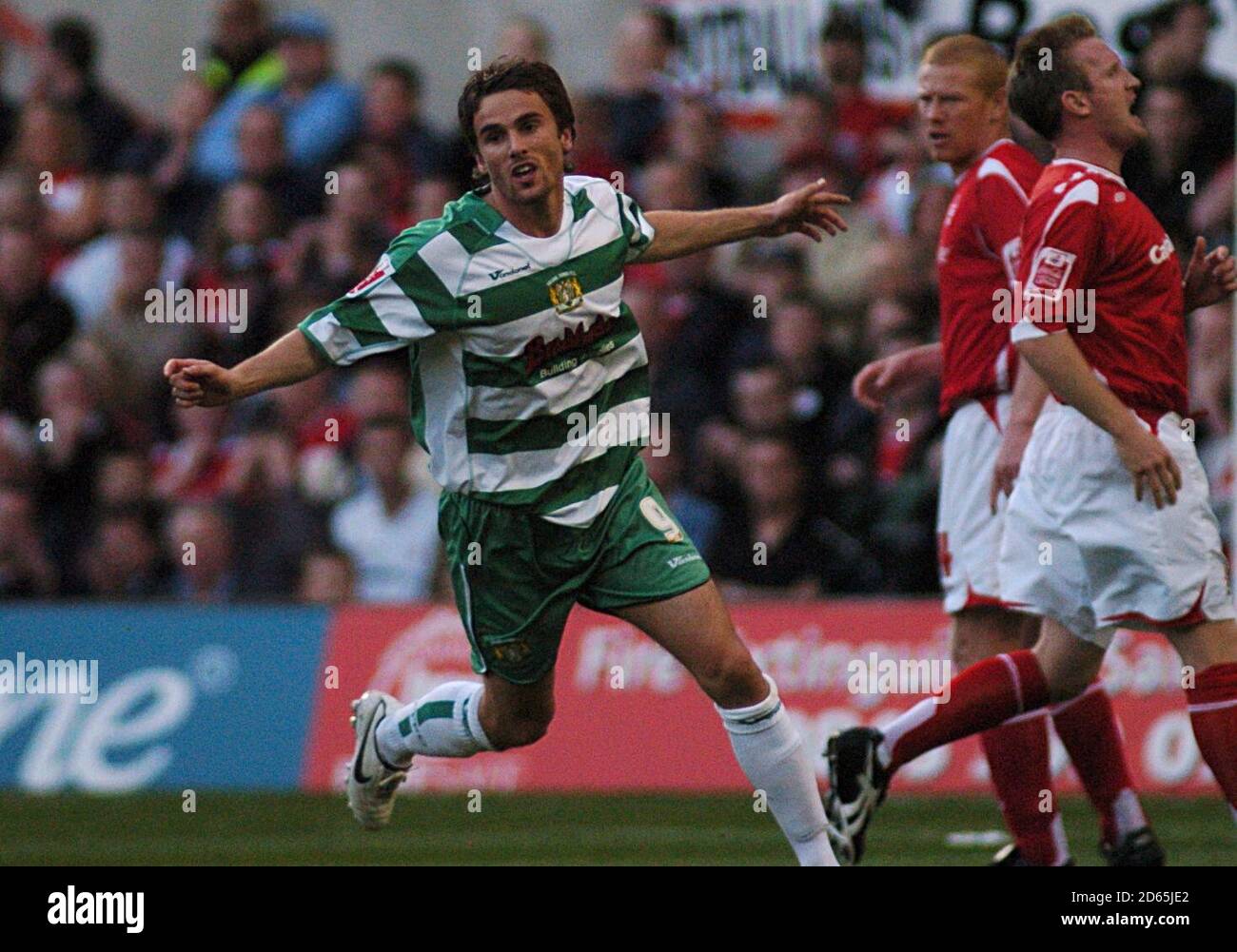 Yeovil Town's Arron Davies celebrates his goal Stock Photo