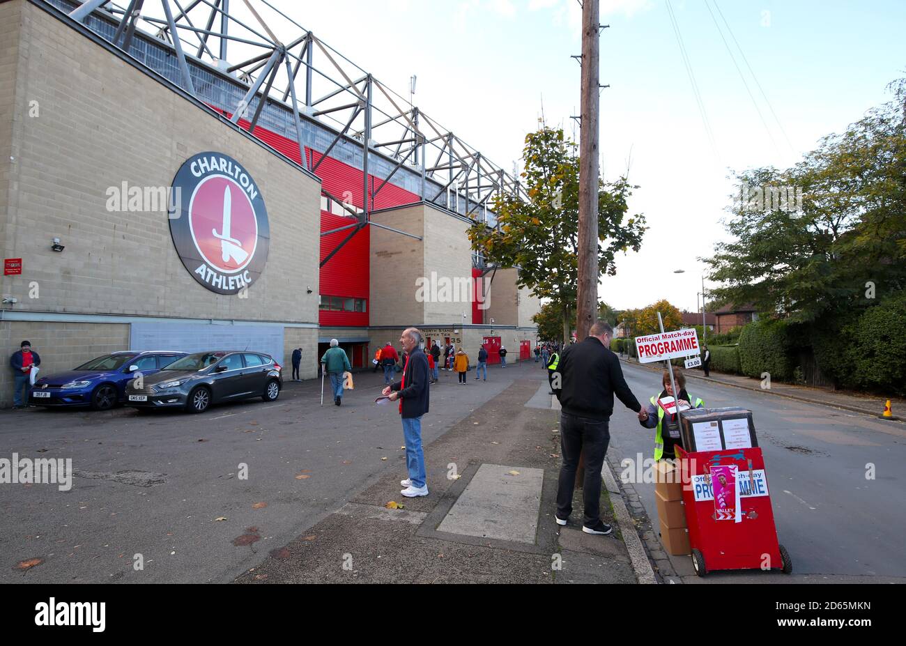 Matchday programmes on sale ahead of the match Stock Photo - Alamy